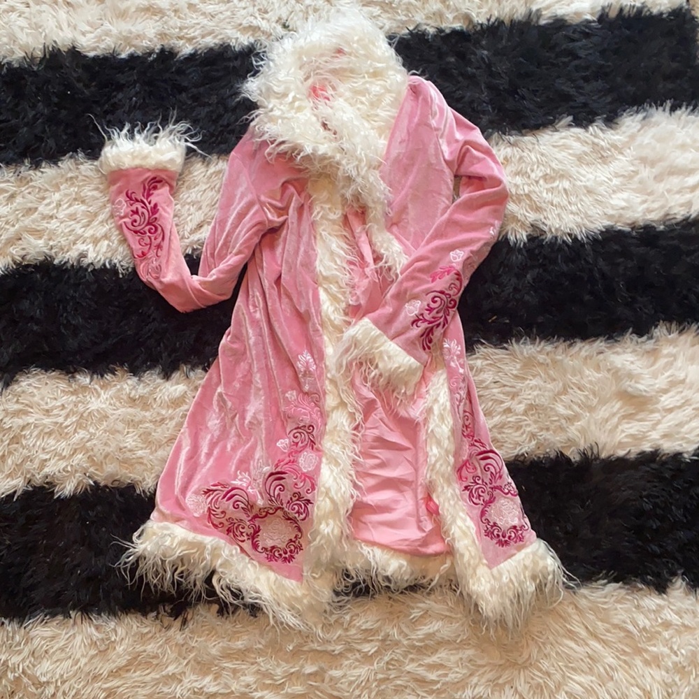 Sugar Thrillz penny lane faux fur trim/Afghan coat
